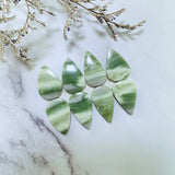 Medium Lime Green Teardrop Green Serpentine Serpentine, Set of 8 Background
