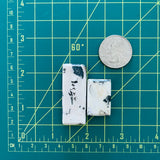 Large White Bar White Buffalo Dolomite, Set of 2 Dimensions