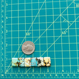 Medium Mixed Bar Mixed Turquoise, Set of 6 Dimensions