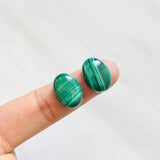 13x18mm Oval Malachite, Set of 1