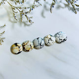 Small Earth Brown Round Purple Lavender Variscite, Set of 5 Background