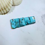 Medium Ocean Blue Barrel Yungai Turquoise, Set of 5 Background