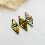 Medium Royal Orange Triangle Mixed Turquoise, Set of 6 Background