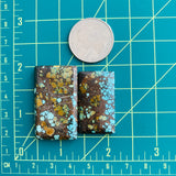 Large Sky Blue Rectangle Treasure Mountain, Set of 2 Dimensions