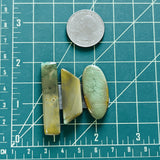 Large Mint Green Mixed Crescent Lake Variscite, Set of 3 Dimensions