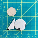 Large White Mixed White Buffalo, Set of 2 Dimensions
