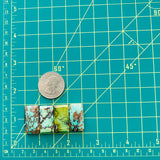 Medium Mixed Bar Mixed Turquoise, Set of 4 Dimensions