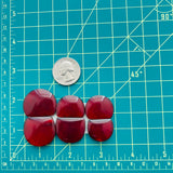 Large Red Half Moon Rosarita, Set of 6 Dimensions