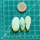 Large Mint Green Mixed Crescent Lake Variscite, Set of 3 Dimensions