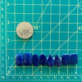 Small Deep Blue Mixed Lapis Lazuli, Set of 8 Dimensions