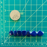 Small Deep Blue Mixed Lapis Lazuli, Set of 7 Dimensions