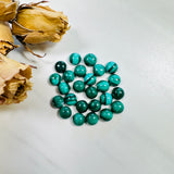 7x7mm Round Malachite, Set of 10