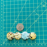 Large Mixed Round Mixed Turquoise, Set of 4 Dimensions