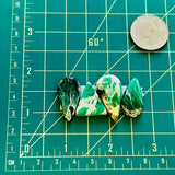 Medium  Deep Green Mixed Crescent Lake Variscite, Set of 4 Dimensions