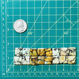 Small Mixed Bar Mixed Turquoise, Set of 16 Dimensions