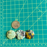Large Mixed Round Mixed Turquoise, Set of 3 Dimensions