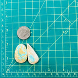 Large Mint Green Mixed Royston Turquoise, Set of 2 Dimensions