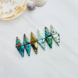 Medium Mixed Triangle Mixed Turquoise, Set of 12 Background