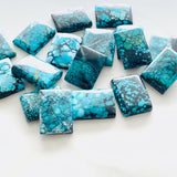 13x18mm Rectangle Yungai Turquoise Cabochons, Set of 1