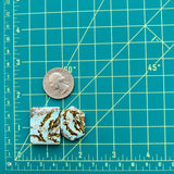 Large Sky Blue Mixed Treasure Mountain Turquoise, Set of 2 Dimensions