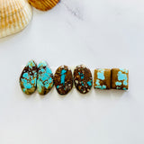 Medium  Sky Blue Mixed New Lander Variscite, Set of 6 Background