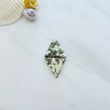 Large Light Yellow Triangle Giraffe Turquoise, Set of 2 Background