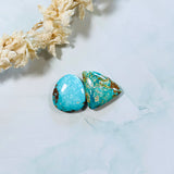 Large Sky Blue Freeform Royston Turquoise, Set of 2 Background