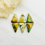Medium Royal Orange Triangle Treasure Mountain Turquoise, Set of 6 Background
