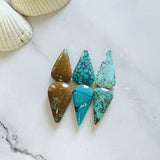 Large Mixed Teardrop Mixed Turquoise, Set of 6 Background