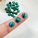 7x7mm Round Malachite, Set of 10