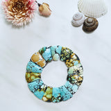 Large Mixed Petal Mixed Turquoise, Set of 15 Background