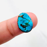 Small Sky Blue Oval Bisbee Turquoise Background