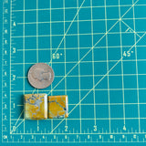 Medium Royal Orange Square Treasure Mountain Turquoise, Set of 2 Dimensions