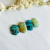 Large Mixed Freeform Mixed Turquoise, Set of 4 Background