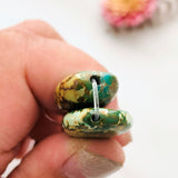 Small Deep Green Nugget Bamboo Mountain, Set of 2 Dimensions
