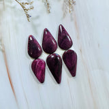 Medium Purple Teardrop Spiny Oyster, Set of 6 Background