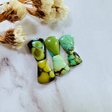 Small Sea Green Petal Mixed Turquoise, Set of 6 Background