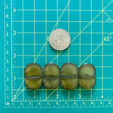 Medium Swamp Green Half Moon Rosarita, Set of 8 Dimensions