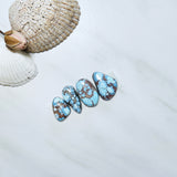 Medium Sky Blue Mixed Golden Hills Turquoise, Set of 4 Background