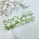 Medium Lime Green Round Green Serpentine Serpentine, Set of 12 Background