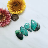 Large Mint Green Mixed Crescent Lake Variscite, Set of 4 Background