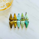 Large Mixed Teardrop Mixed Turquoise, Set of 10 Background