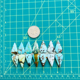 Large Mixed Teardrop Mixed Turquoise, Set of 14 Dimensions