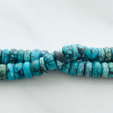 Small Ocean Blue Rondelle Yungai, Set of 130 Dimensions