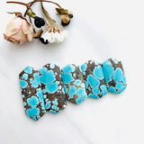 Large Sky Blue Hexagon Yungai Turquoise, Set of 5 Background
