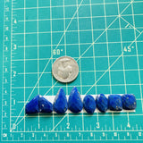 Small Deep Blue Mixed Lapis Lazuli, Set of 8 Dimensions