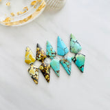 Large Mixed Shield Mixed Turquoise, Set of 10 Background