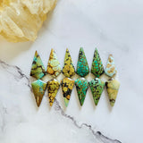 Large Mixed Shield Mixed Turquoise, Set of 12 Background