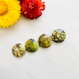 Large Sea Green Round Mixed Turquoise, Set of 4 Background