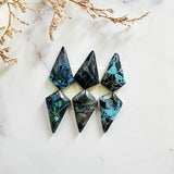 Medium Ocean Blue Shield Yungai Turquoise, Set of 6 Background